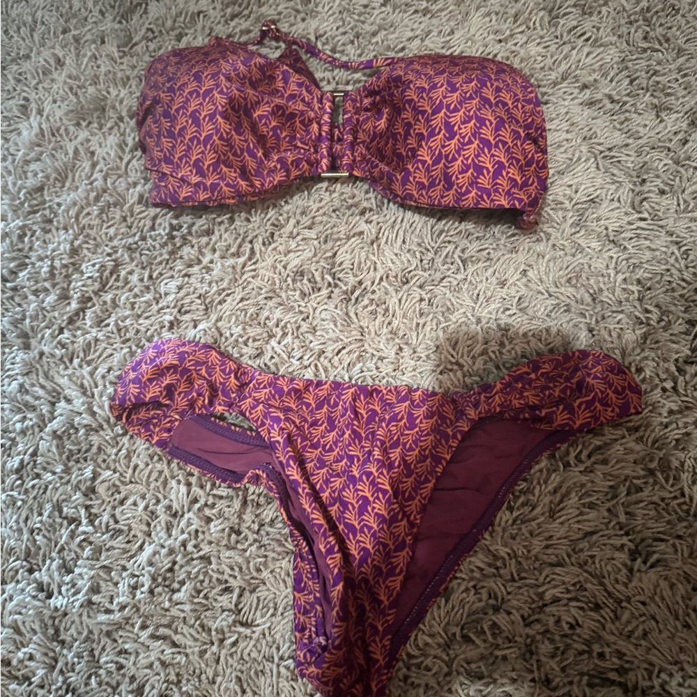 VIX Vibrant Purple and Orange Bikini Set